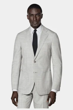 SUITSUPPLY Havana Anzug Hellgrau-Männlich Business Anzüge