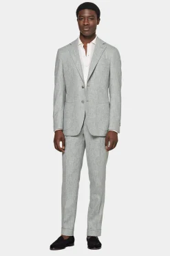 SUITSUPPLY Havana Anzug Hellgrau-Männlich Casual Anzüge