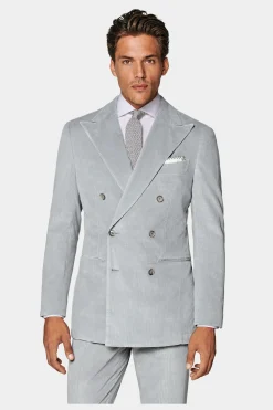 SUITSUPPLY Havana Anzug Hellgrau-Männlich Casual Anzüge