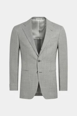SUITSUPPLY Havana Anzug Hellgrau-Männlich Business Anzüge