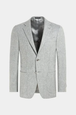 SUITSUPPLY Havana Anzug Hellgrau-Männlich Casual Anzüge