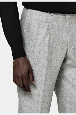 SUITSUPPLY Havana Anzug Hellgrau Mit Karo-Männlich Casual Anzüge