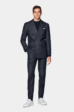 SUITSUPPLY Havana Anzug Mittelblau-Männlich Casual Anzüge