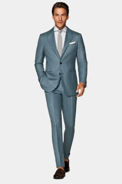 SUITSUPPLY Havana Anzug Mittelblau-Männlich Business Anzüge