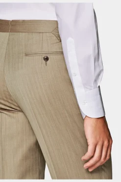 SUITSUPPLY Havana Anzug Mittelbraun Fischgrätmuster-Männlich Business Anzüge