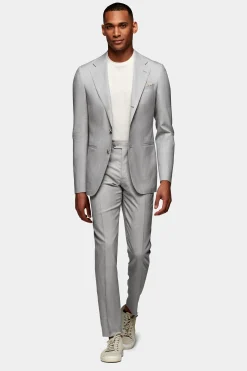 SUITSUPPLY Havana Anzug Mittelgrau-Männlich Casual Anzüge