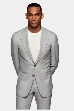 SUITSUPPLY Havana Anzug Mittelgrau-Männlich Casual Anzüge