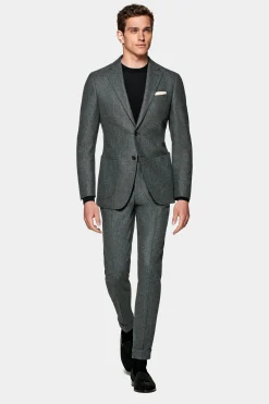 SUITSUPPLY Havana Anzug Mittelgrau-Männlich Casual Anzüge