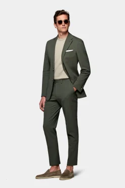 SUITSUPPLY Havana Anzug Mittelgrün-Männlich Casual Anzüge