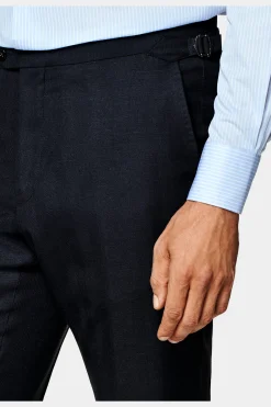 SUITSUPPLY Havana Anzug Navy Fischgrätmuster-Männlich Casual Anzüge