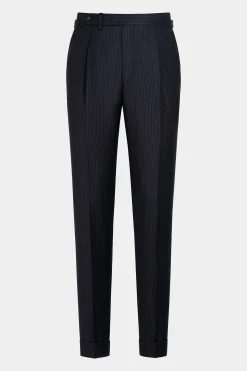SUITSUPPLY Havana Anzug Navy Gestreift-Männlich Business Anzüge