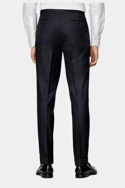 SUITSUPPLY Havana Anzug Navy Gestreift-Männlich Business Anzüge