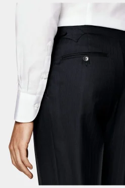 SUITSUPPLY Havana Anzug Navy Gestreift-Männlich Business Anzüge