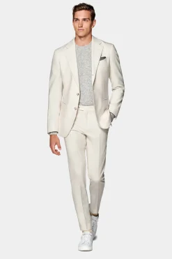 SUITSUPPLY Havana Anzug Off-White-Männlich Casual Anzüge