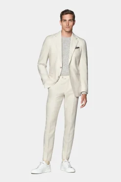 SUITSUPPLY Havana Anzug Off-White-Männlich Casual Anzüge
