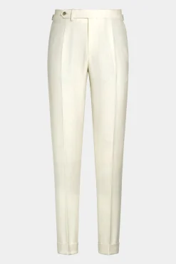 SUITSUPPLY Havana Anzug Off-White Fischgrätmuster-Männlich Casual Anzüge