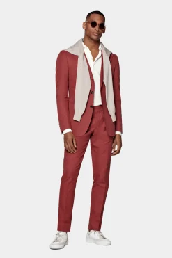 SUITSUPPLY Havana Anzug Rot-Männlich Casual Anzüge