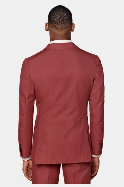 SUITSUPPLY Havana Anzug Rot-Männlich Casual Anzüge