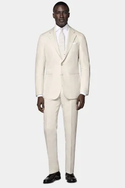 SUITSUPPLY Havana Anzug Sand-Männlich Casual Anzüge