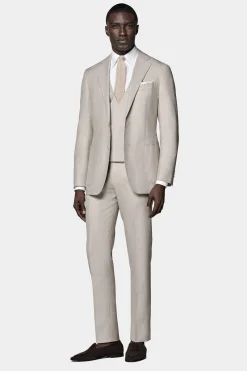 SUITSUPPLY Havana Anzug Sand-Männlich Hochzeitsanzüge
