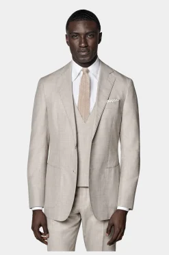 SUITSUPPLY Havana Anzug Sand-Männlich Hochzeitsanzüge