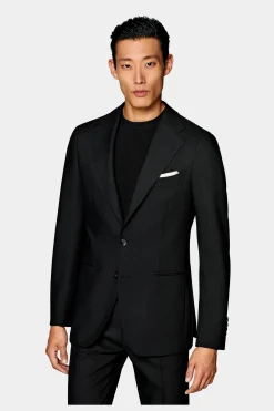 SUITSUPPLY Havana Anzug Schwarz-Männlich Business Anzüge