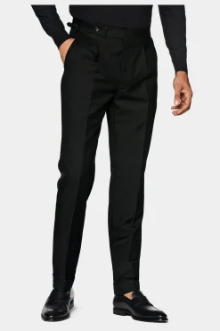 SUITSUPPLY Havana Anzug Schwarz Fischgrätmuster-Männlich Business Anzüge