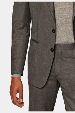 SUITSUPPLY Havana Anzug Taupe-Männlich Business Anzüge