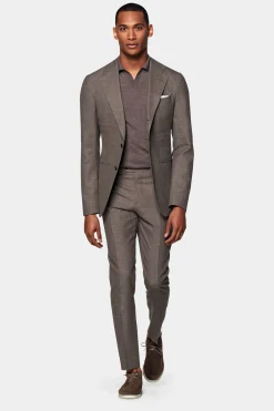SUITSUPPLY Havana Anzug Taupe-Männlich Casual Anzüge