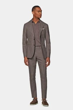 SUITSUPPLY Havana Anzug Taupe-Männlich Casual Anzüge