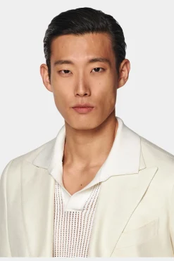 SUITSUPPLY Havana Dinnerjackett Off-White-Männlich Baumwolle-Styles Der Saison