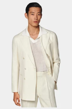 SUITSUPPLY Havana Dinnerjackett Off-White-Männlich Baumwolle-Styles Der Saison