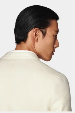 SUITSUPPLY Havana Dinnerjackett Off-White-Männlich Baumwolle-Styles Der Saison