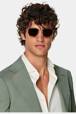 SUITSUPPLY Havana Ganzjahresanzug Mittelgrün-Männlich Formelle Hochzeit