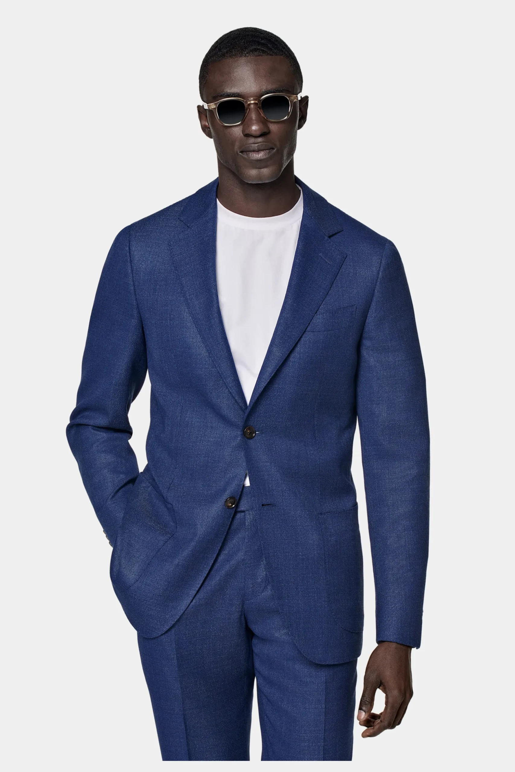 SUITSUPPLY Havana Ganzjahresanzug Mittelblau-Männlich Business Anzüge