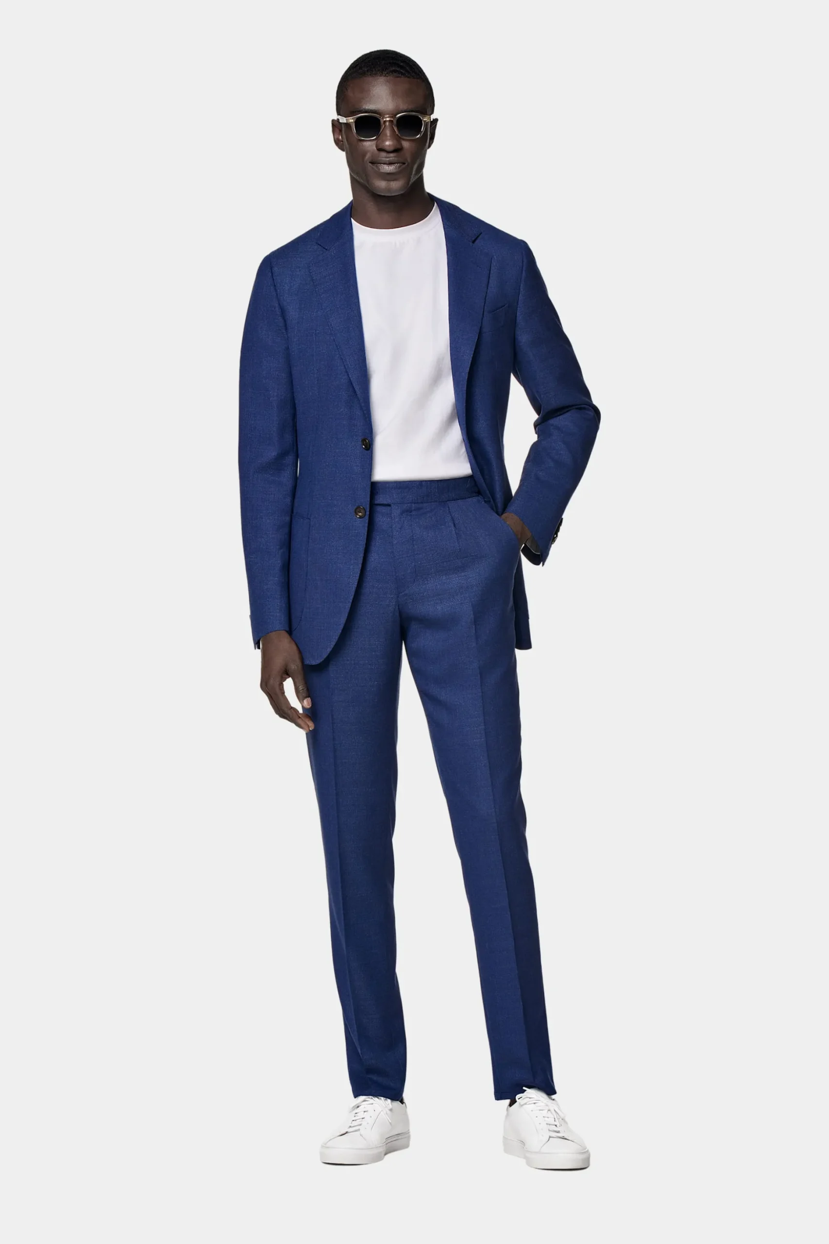 SUITSUPPLY Havana Ganzjahresanzug Mittelblau-Männlich Business Anzüge