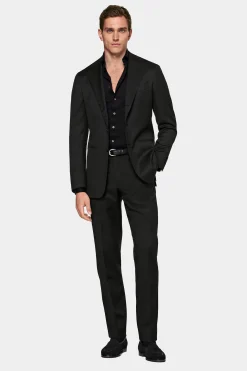 SUITSUPPLY Havana Ganzjahresanzug Schwarz-Männlich Business Anzüge