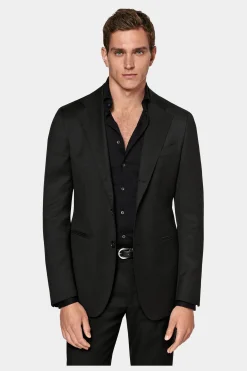 SUITSUPPLY Havana Ganzjahresanzug Schwarz-Männlich Business Anzüge