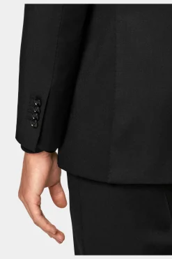 SUITSUPPLY Havana Ganzjahresanzug Schwarz-Männlich Business Anzüge