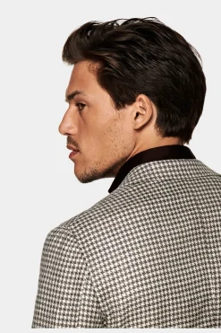 SUITSUPPLY Havana Sakko Braun Hahnentrittmuster-Männlich Klassische Sakkos