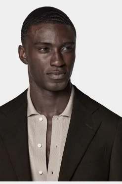 SUITSUPPLY Havana Sakko Dunkelbraun-Männlich Klassische Sakkos