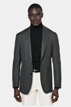 SUITSUPPLY Havana Sakko Grau-Männlich Klassische Sakkos