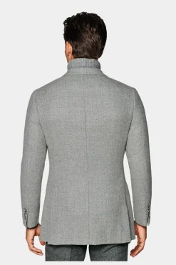 SUITSUPPLY Havana Sakko Grau-Männlich Klassische Sakkos