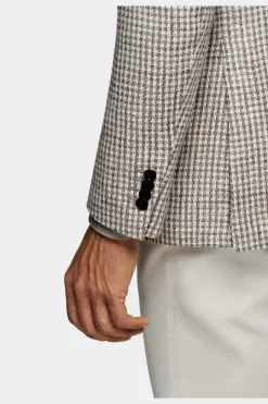 SUITSUPPLY Havana Sakko Grau Hahnentrittmuster-Männlich Klassische Sakkos