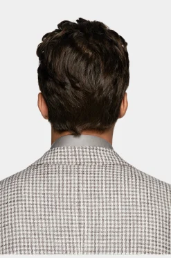 SUITSUPPLY Havana Sakko Grau Hahnentrittmuster-Männlich Klassische Sakkos