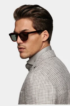 SUITSUPPLY Havana Sakko Grau Hahnentrittmuster-Männlich Klassische Sakkos