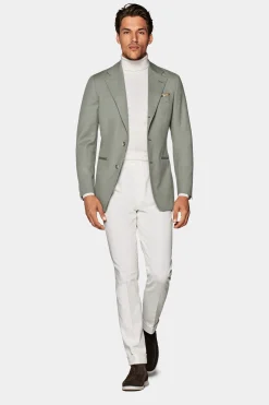 SUITSUPPLY Havana Sakko Grün-Männlich Klassische Sakkos