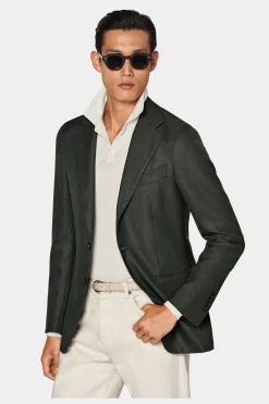 SUITSUPPLY Havana Sakko Grün-Männlich Klassische Sakkos