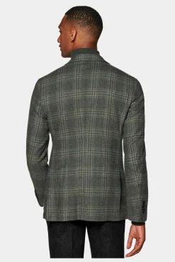 SUITSUPPLY Havana Sakko Grün Kariert-Männlich Klassische Sakkos