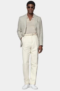 SUITSUPPLY Havana Sakko Hellbraun Hahnentrittmuster-Männlich Klassische Sakkos